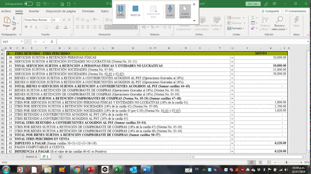 Como llenar formulario IT-1 (Tercera parte 3/3)