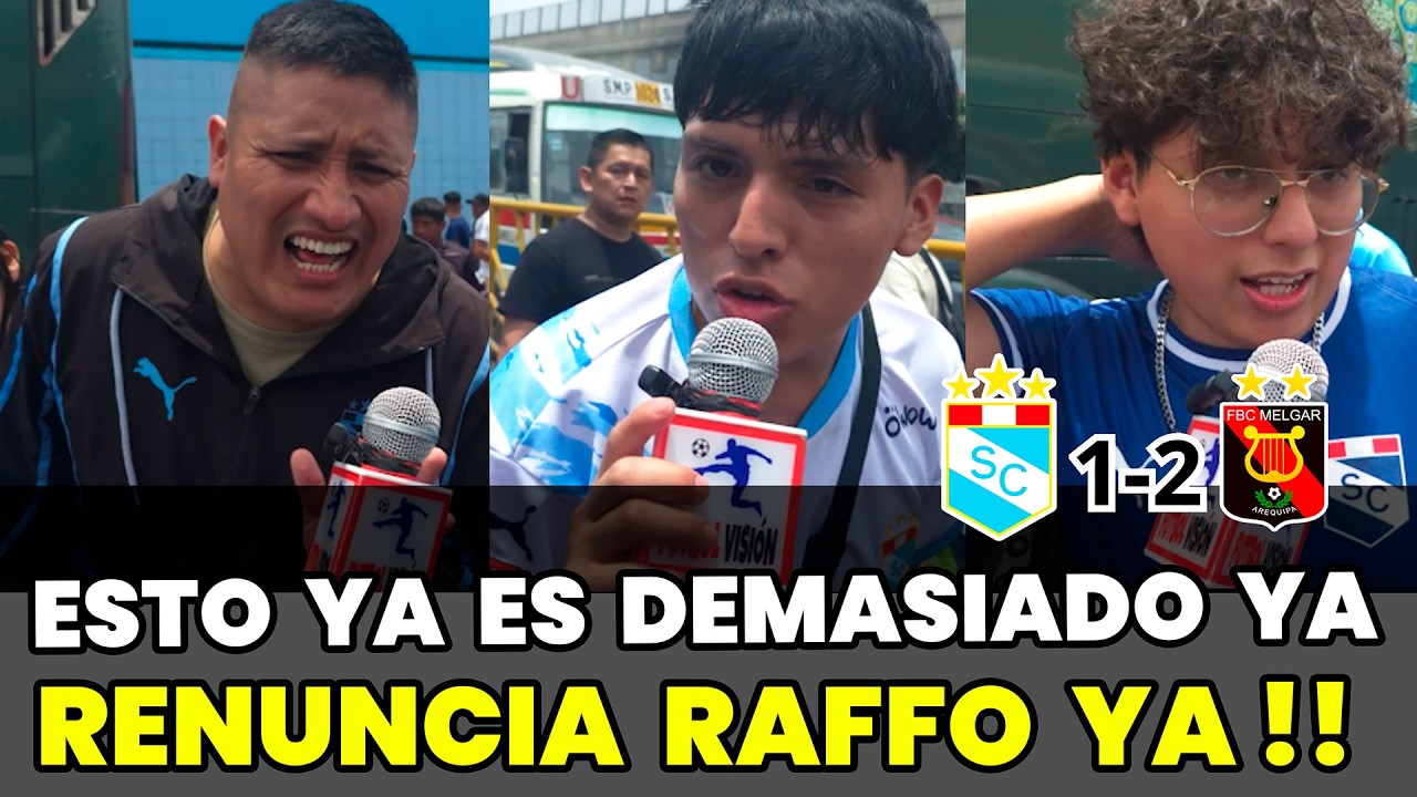 Hinchas de Sporting Cristal molestos por la derrota ante Melgar (1-2) | Liga 1 2026