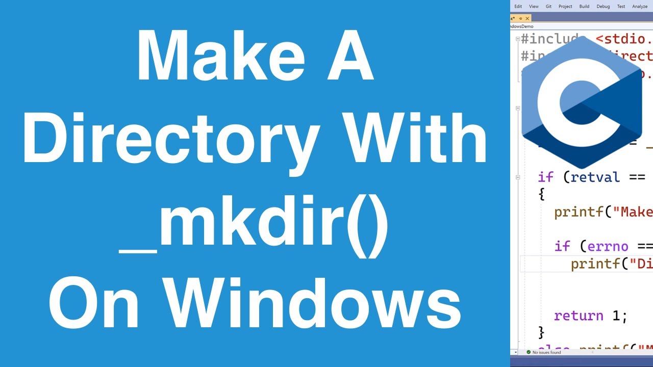 Make A Directory Using _mkdir() On Windows | C Programming Tutorial