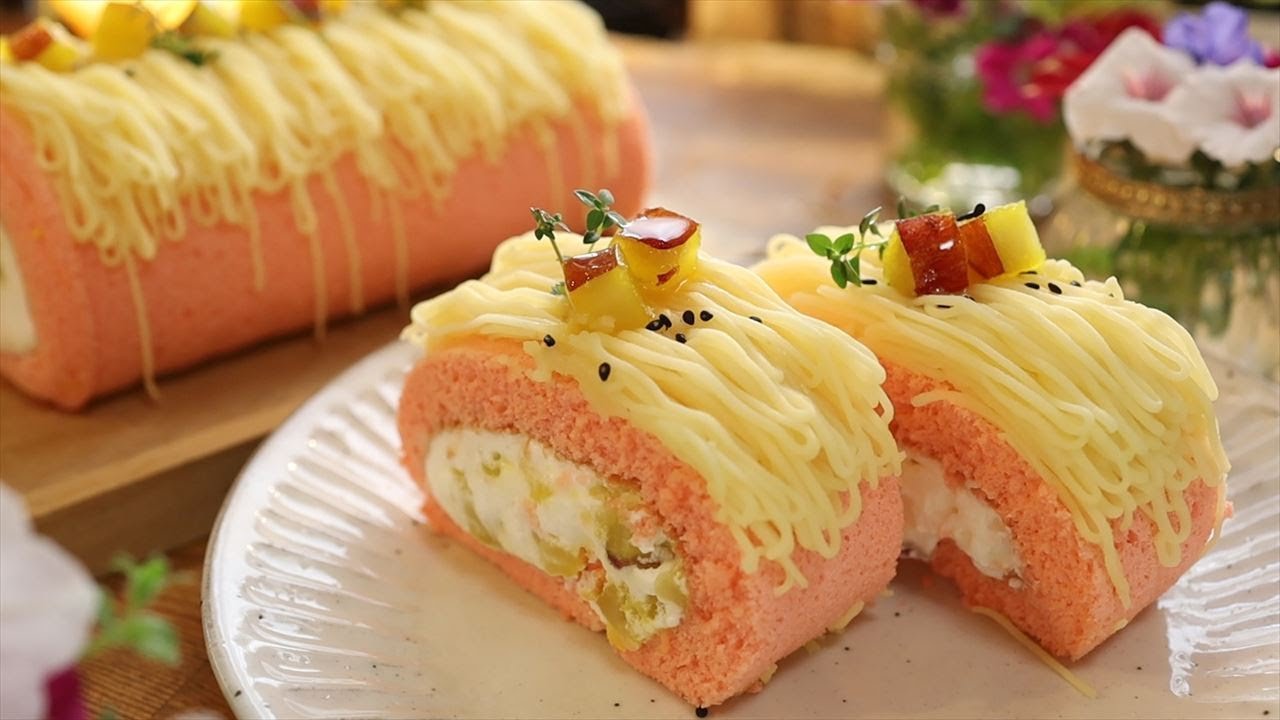 さつまいもロールケーキの作り方・レシピ Rollcake of Sweetpotato Recipe｜Coris cooking