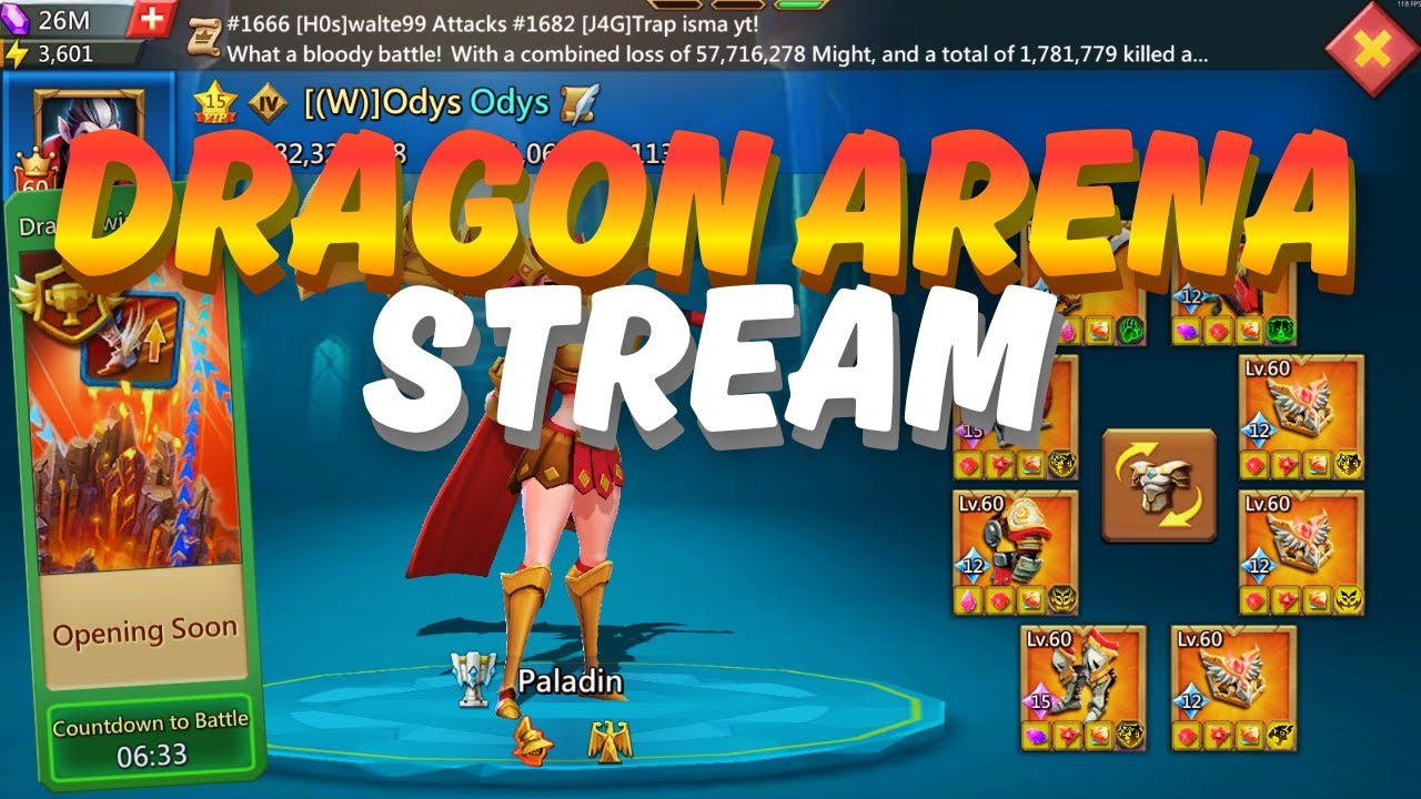 Lords Mobile - Dragon Arena!!! + testing traps in Chaos Arena.