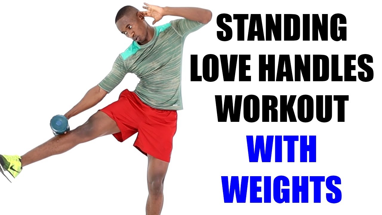 Standing Love Handles Workout with Weights/  20 Minute One Dumbbell Oblique Workout