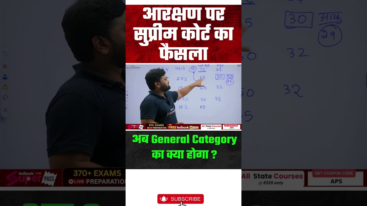 आरक्षण पर सुप्रीम कोर्ट का फैसला | अब General Category का क्या होगा ?