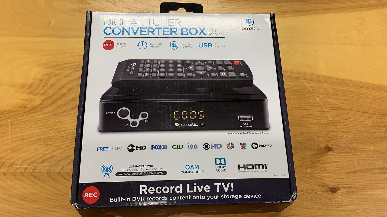 Цифровой конвертер Ematic AT103B PVR DVR Recorder | Бесплатная запись эфирного ТВ с антенны