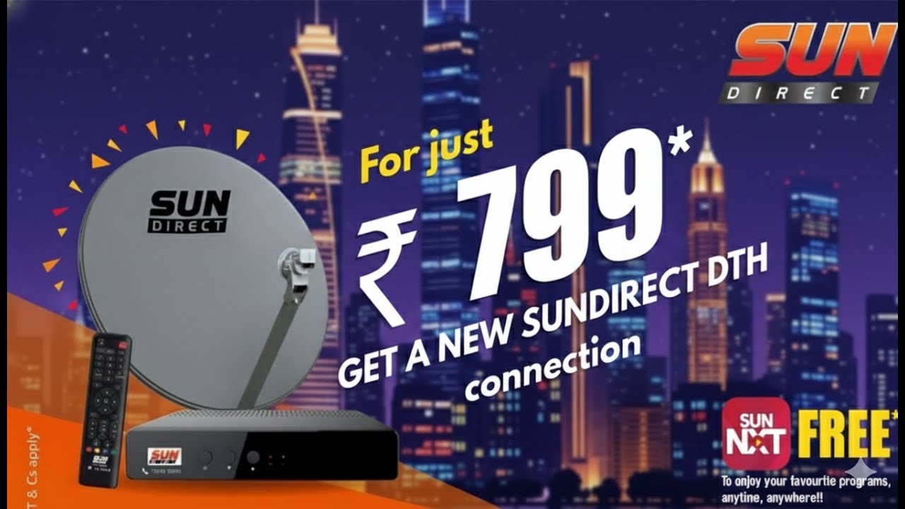 Sun Direct New Connection Offers | How to Get Sun Direct HD Set Top Box Vs Tata Play Airtel Dish TV