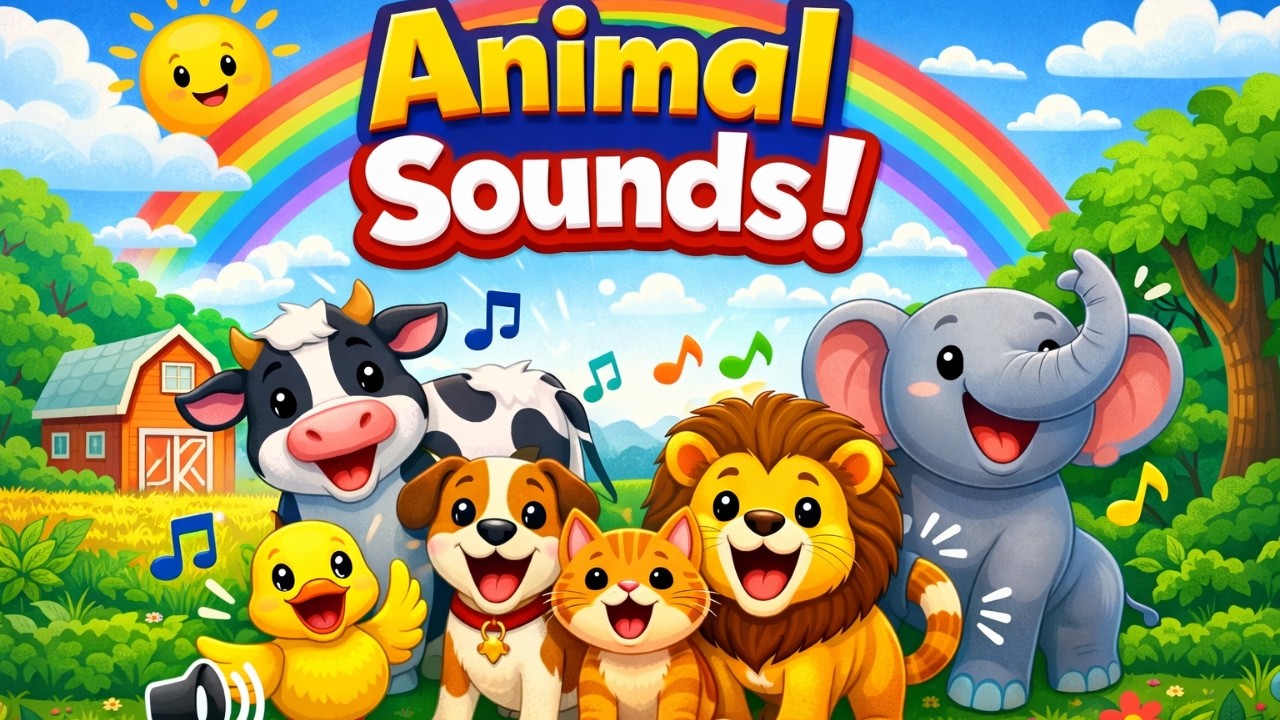 Animal Sounds for Kids | Learn Animal Noises & Fun Sounds!