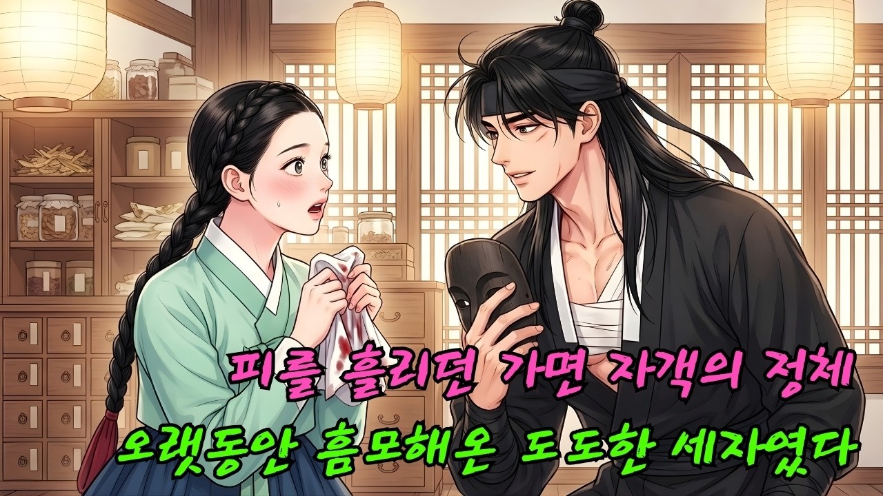 수습 의원이 가면을 쓴 자객의 상처를 치료하다가 흠모하던 도도한 세자임을 알고 충격에 빠지다|복순이의 야담|조선야사