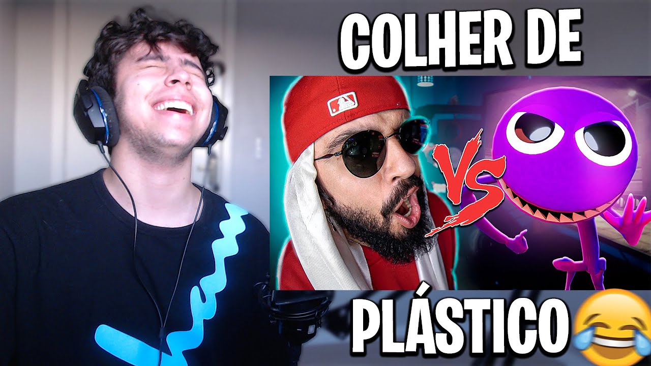 REACT Roxo do Roblox (Rainbow Friends) Vs. Mussoumano - Batalha com Games