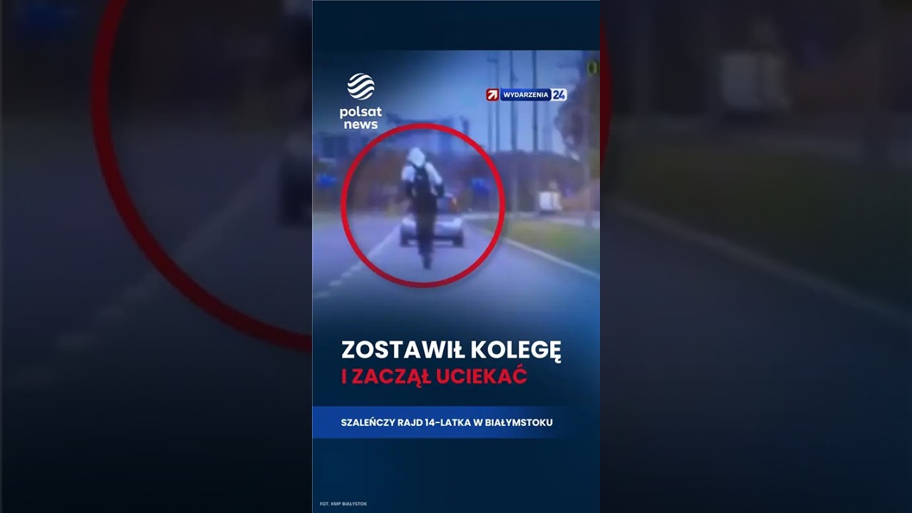 14-latek uciekał hulajnogą przed policją. Ponad 50 km/h i finał w rowie