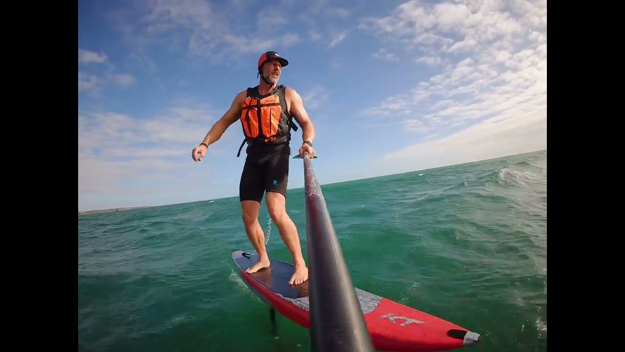 Half Moon Bay to St Kilda. DW SUP. 15-18knt S. CODE960R, KT Crossing2 Hollow