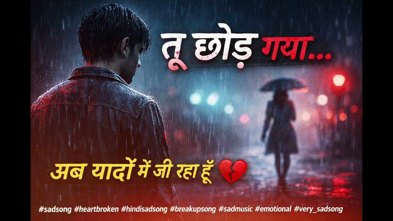 “तू छोड़ गया मुझे” | Heart Broken Sad Song 💔#sadsong #heartbroken #hindisadsong #breakupsong 
