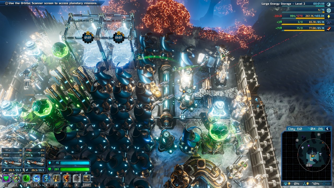 The Riftbreaker EP20. Getting drone miners and a base in Cryo Fields!!!