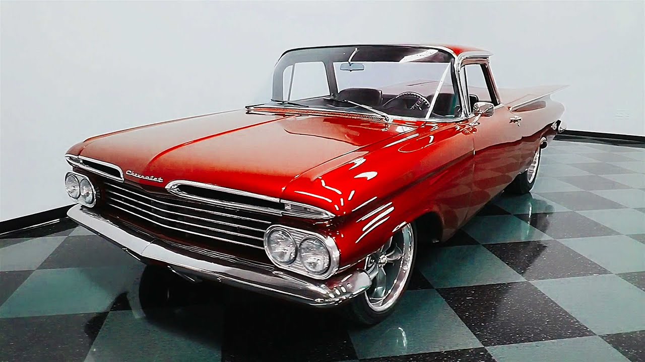 1959 Chevrolet El Camino  -  Red Colors  4K Video