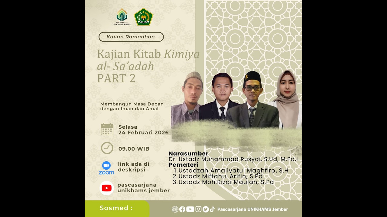 05 Kajian Tasawuf Ramadan S2 UNIKHAMS | Pertemuan V (Reupload Rec)