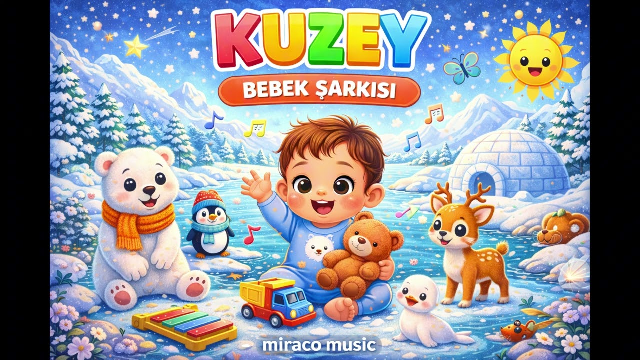 Miraco Music - Kuzey Bebek Şarkısı (İsme özel şarkı) #bebekşarkıları #çocukşarkıları