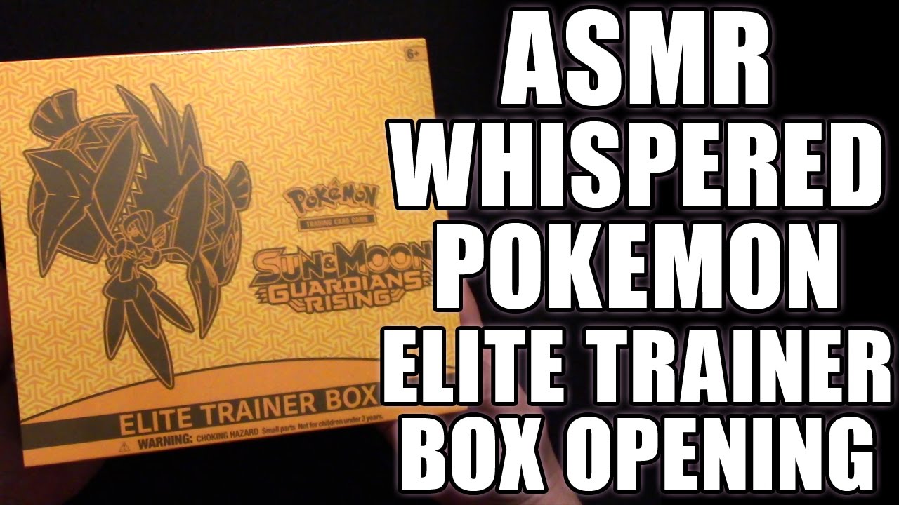 ASMR Whispered Guardians Rising Elite Trainer Box Opening, Up close Whisper Pokemon Unboxing