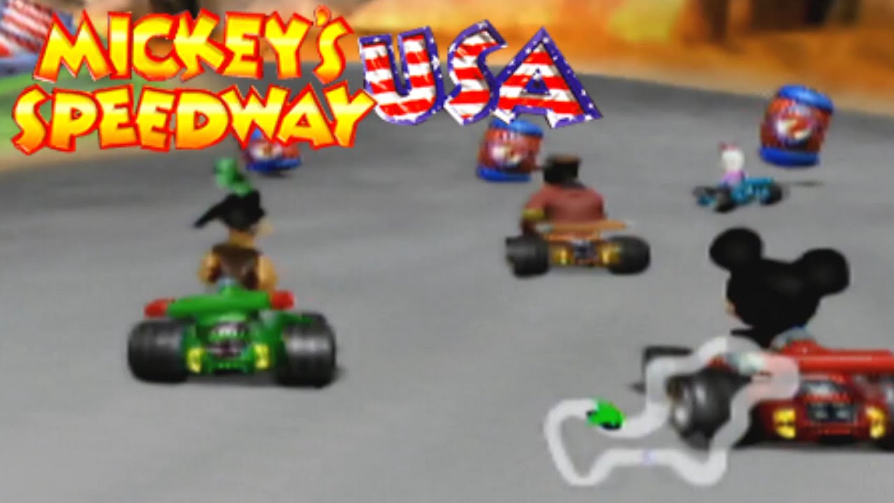 Traffic Troubles as Goofy – Mickey’s Speedway USA (N64, No Commentary, Intermediate Difficulty)
