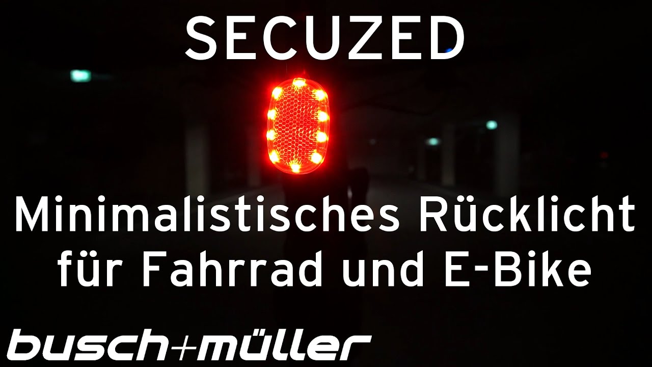 SECUZED – Minimalistisches Rücklicht für Fahrrad und E-Bike