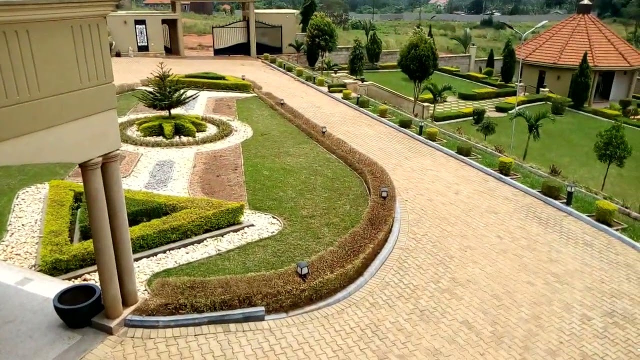 Compound landscaping in Uganda.