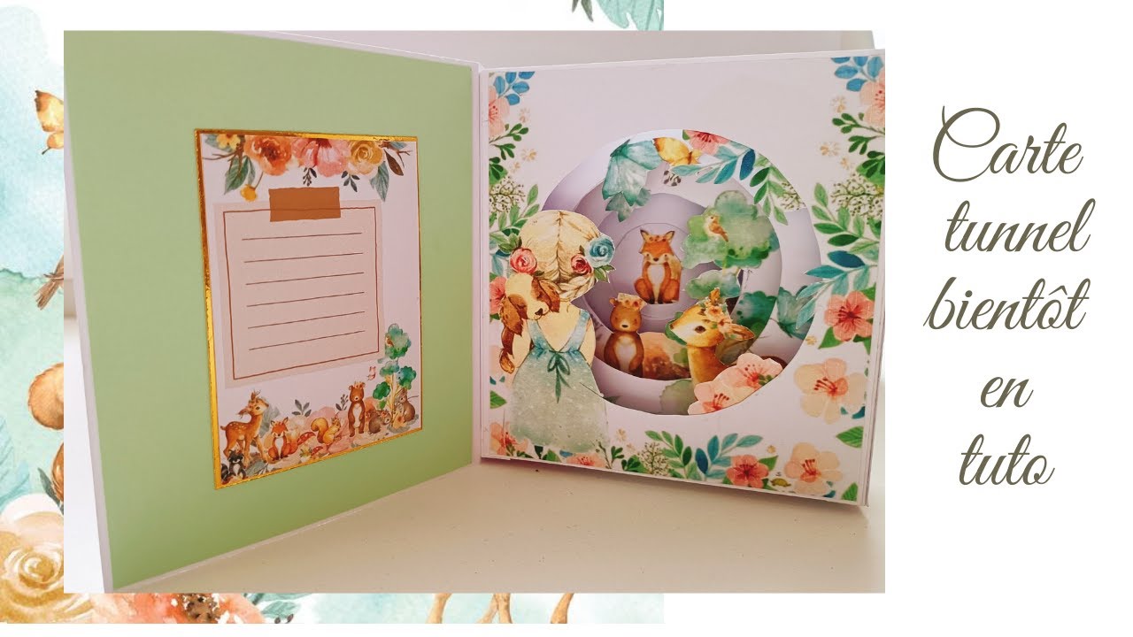 Carte tunnel fait sans dies #scrapbooking