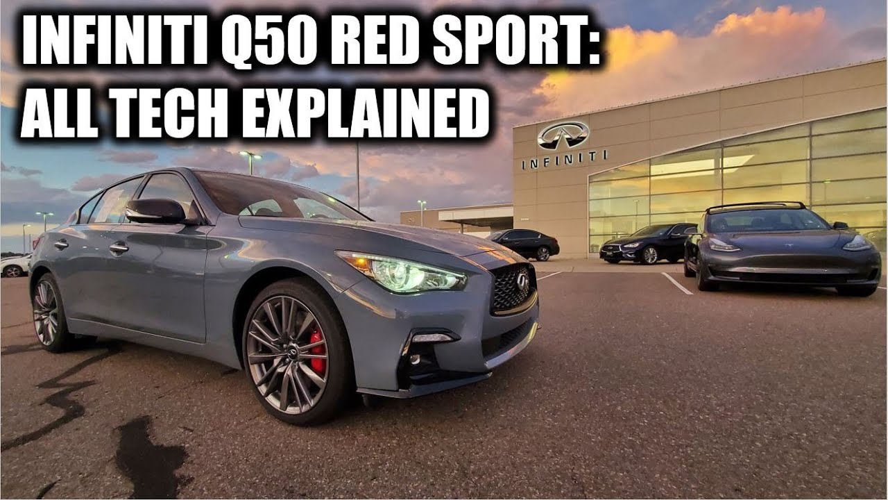 2021 INFINITI Q50 Red Sport Walk-around: Engine, Chassis, Brakes, Suspension and Driving Modes