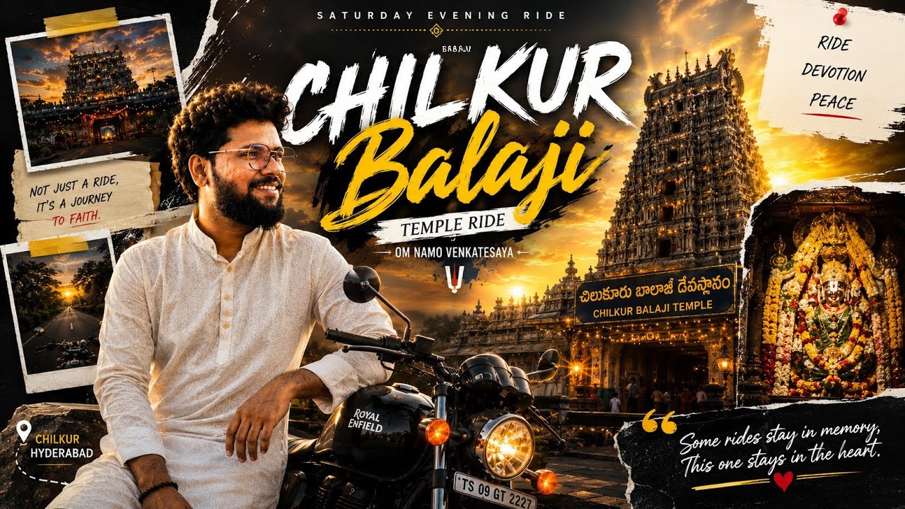 Bike Ride to Chilkur Balaji Temple | Peaceful Evening Ride from KPHB | Hyderabad Travel Vlog