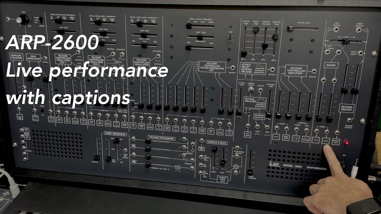 ARP-2600 Live Tutorial: live patching performance with captions