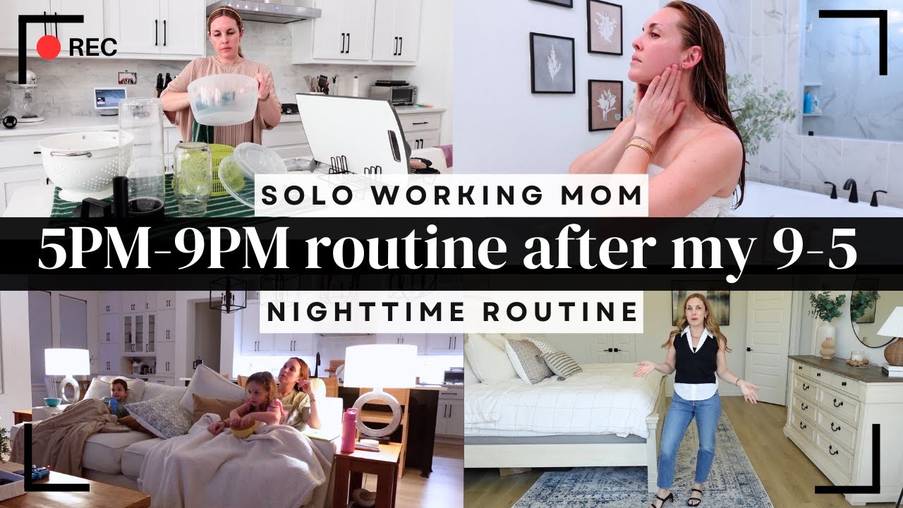 SOLO 5PM-9PM After Work + Nighttime Routine After My 9-5 Job | Busy Working Mom Nighttime Routine