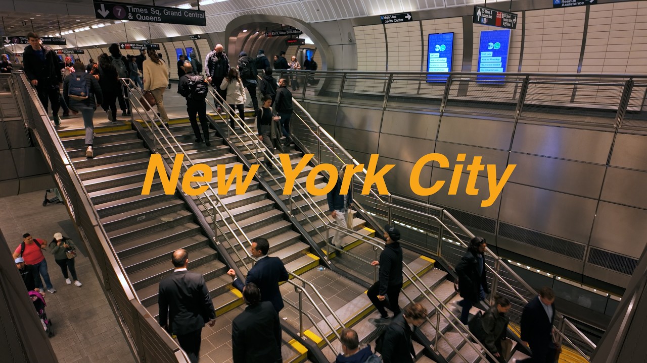 1 HOUR busy nyc subway station