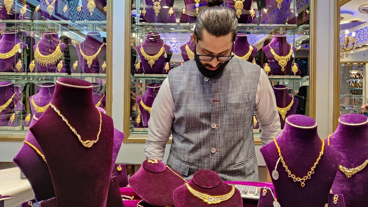 100% মজুরী ফ্রী সোনার হালকা বিদেশি নেকলেস দাম ও কালেকশন /gold light weight nacklace price bd