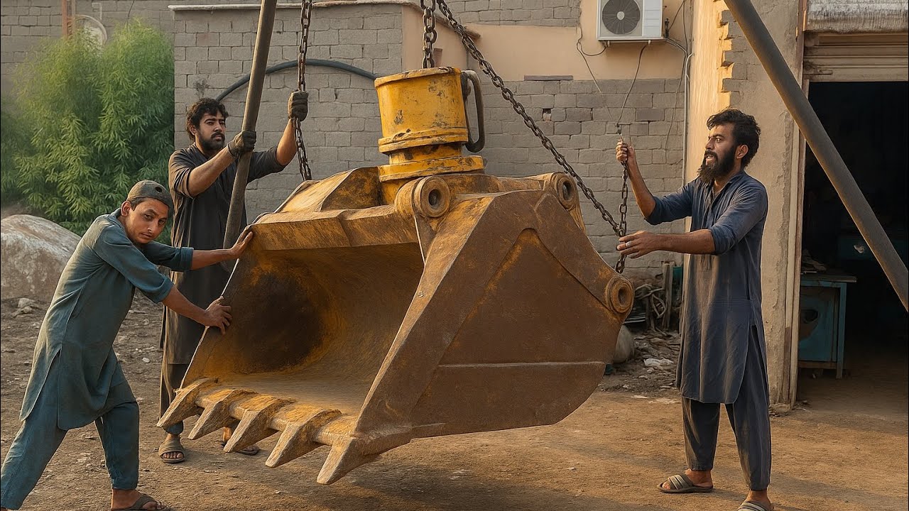 Old Excavator Bucket Restoration | Front Teeth Replacement & Welding Work