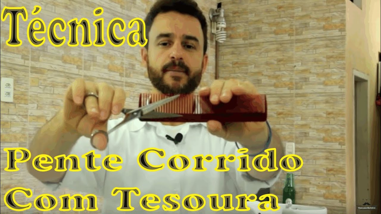 Técnicas para Pente Corrido com Tesoura Curso para Barbeiros