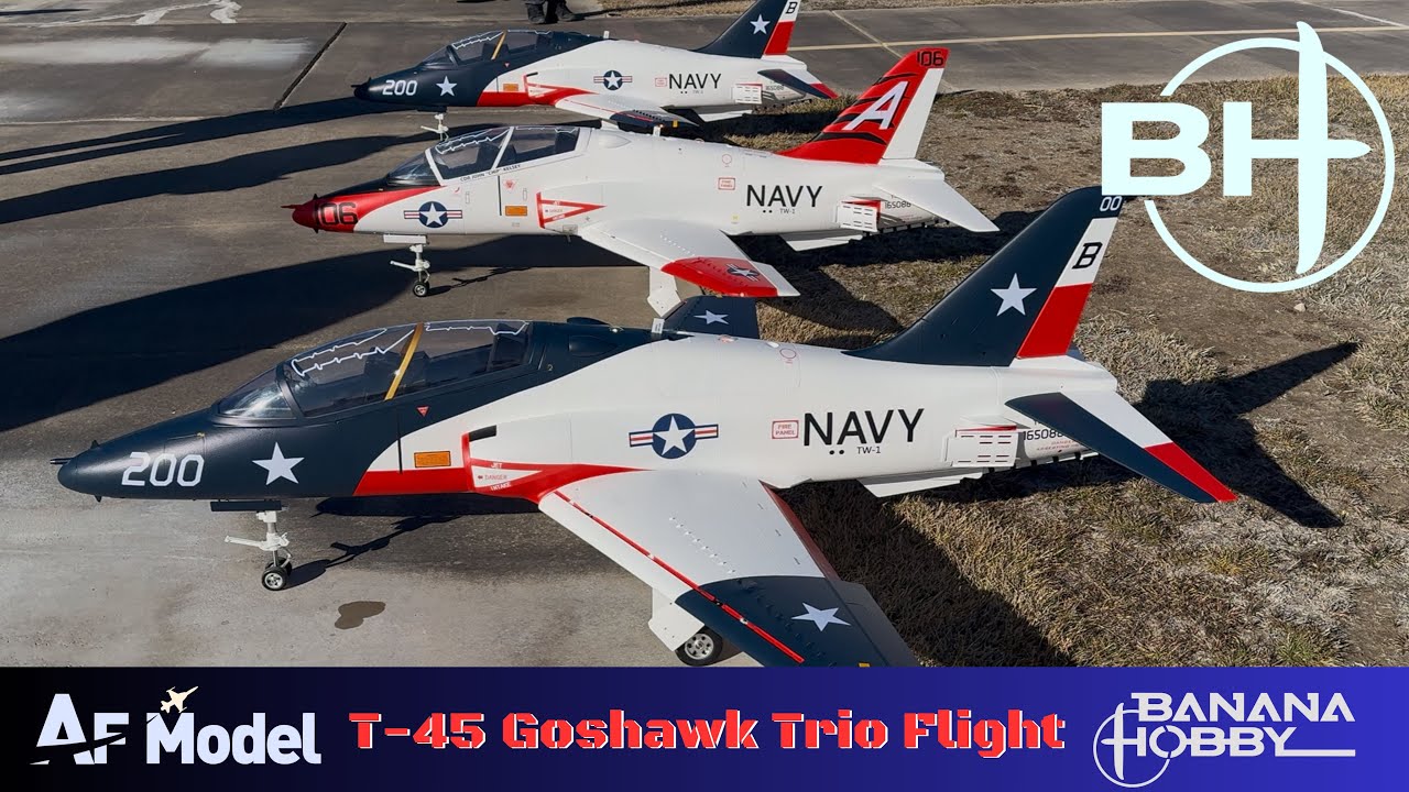 Trio of AF Model Turbine T-45 Goshawks.