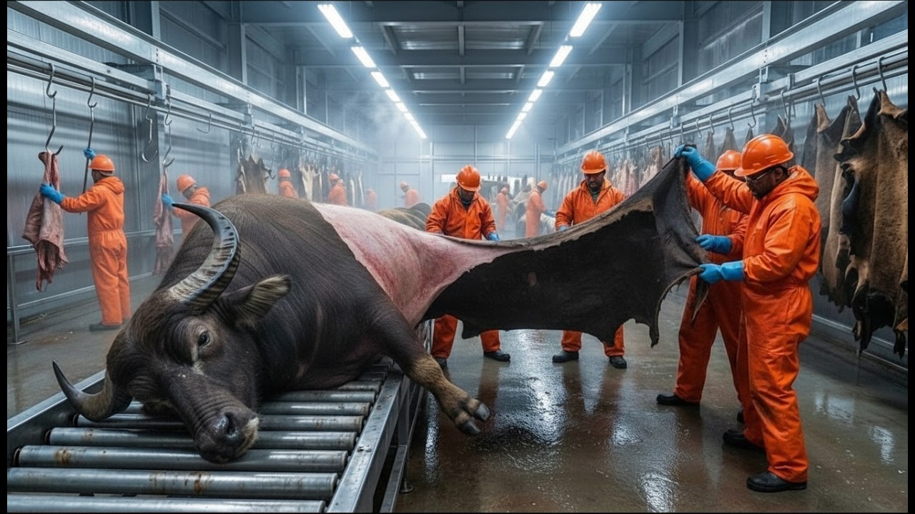 Inside a Luxury Leather Furniture Factory (Buffalo Leather Process Revealed)
