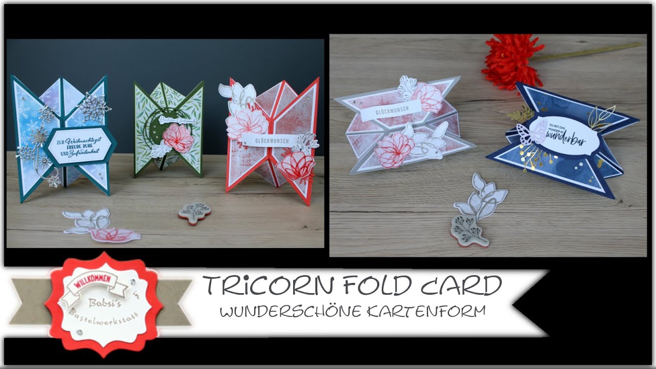 Tricorn Fold Card - cm Anleitung - deutsch - besondere Kartenform Stampin´Up! - Anleitung Wow Karte