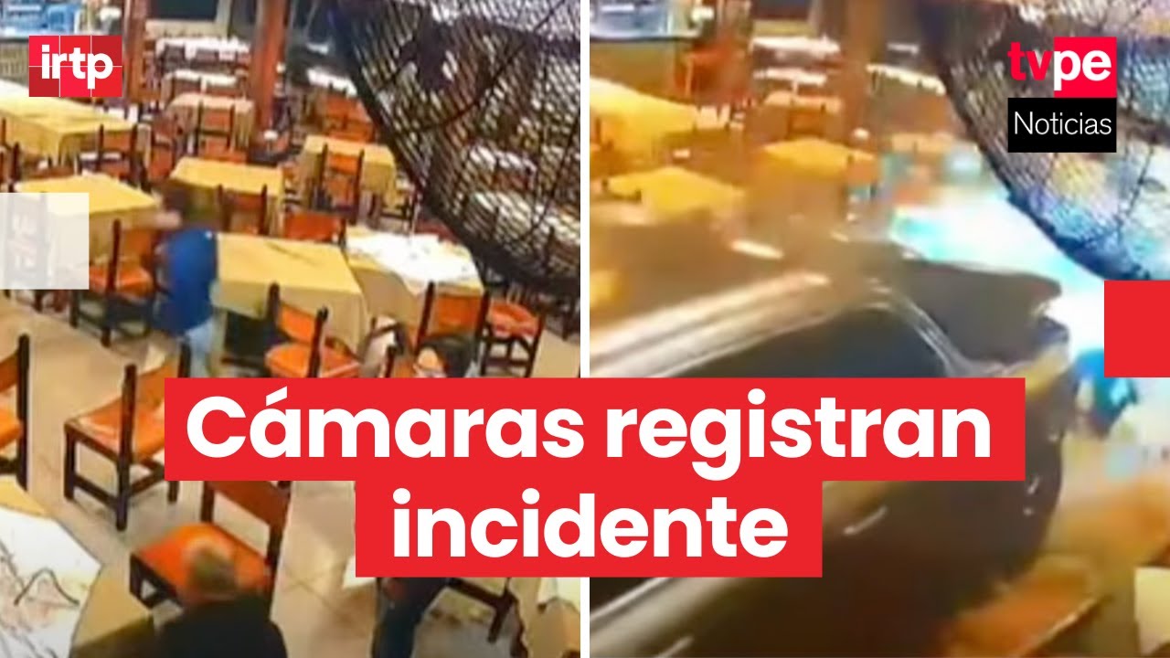 Sujeto en presunto estado de ebriedad estrella su auto contra restaurante en La Molina