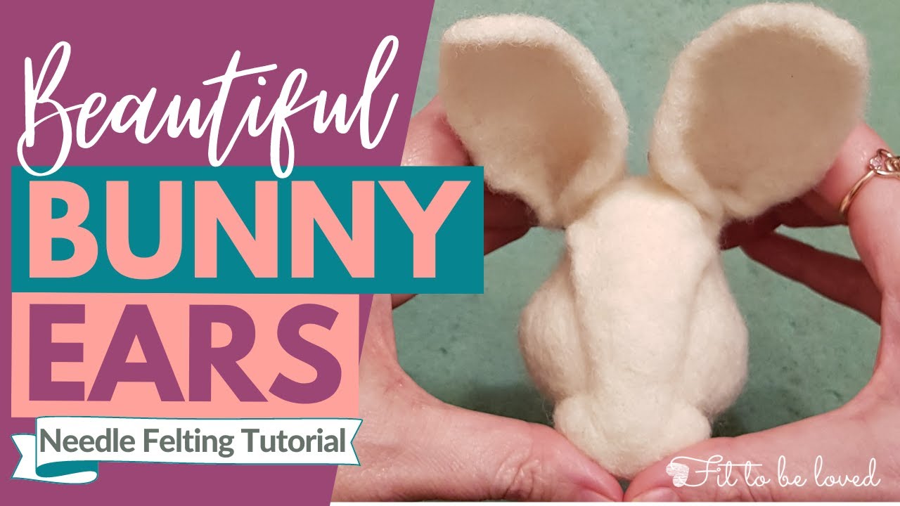 Needle Felted Bunny ears - [making and attaching them] / Needle Felting Tutorial