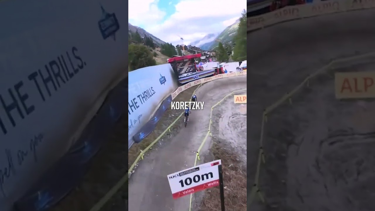 This late surge by Victor Koretzky to defend his Men Elite UCI XCC World title! 😮&zwj;💨🌈 #MountainBike