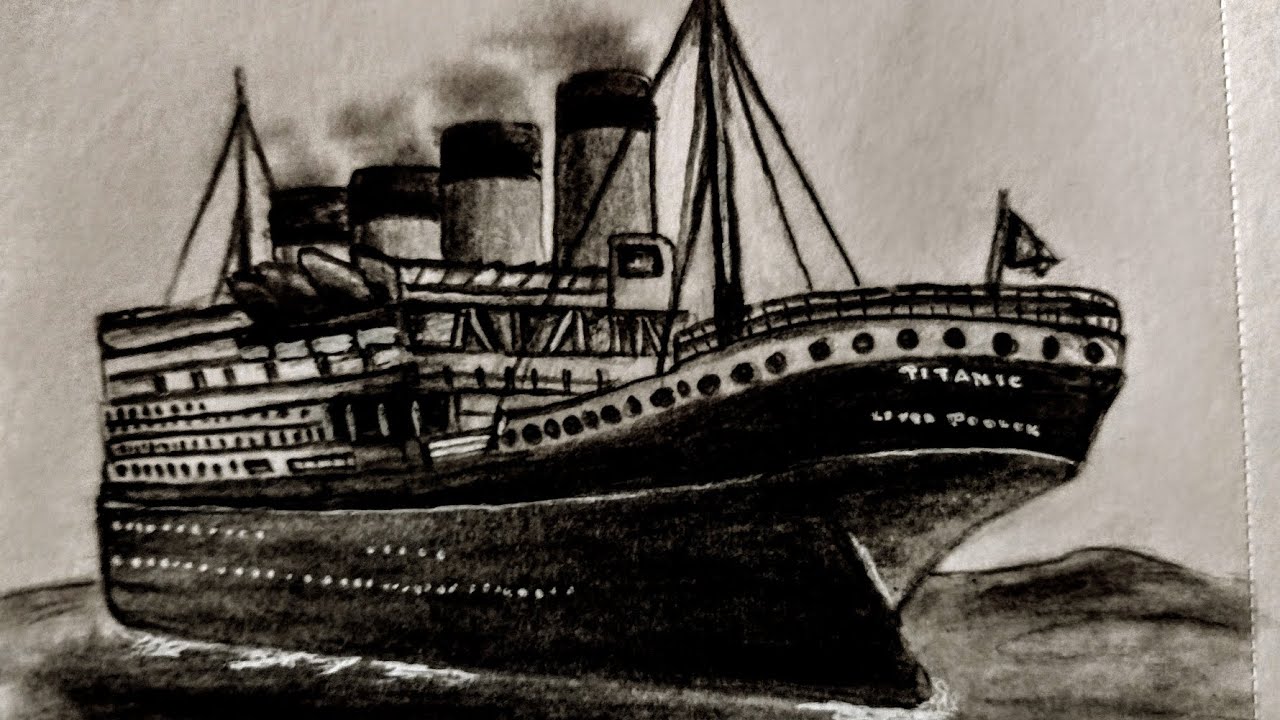 Titanic ⚓ ship  #drawing  #cruiseship #shorts
