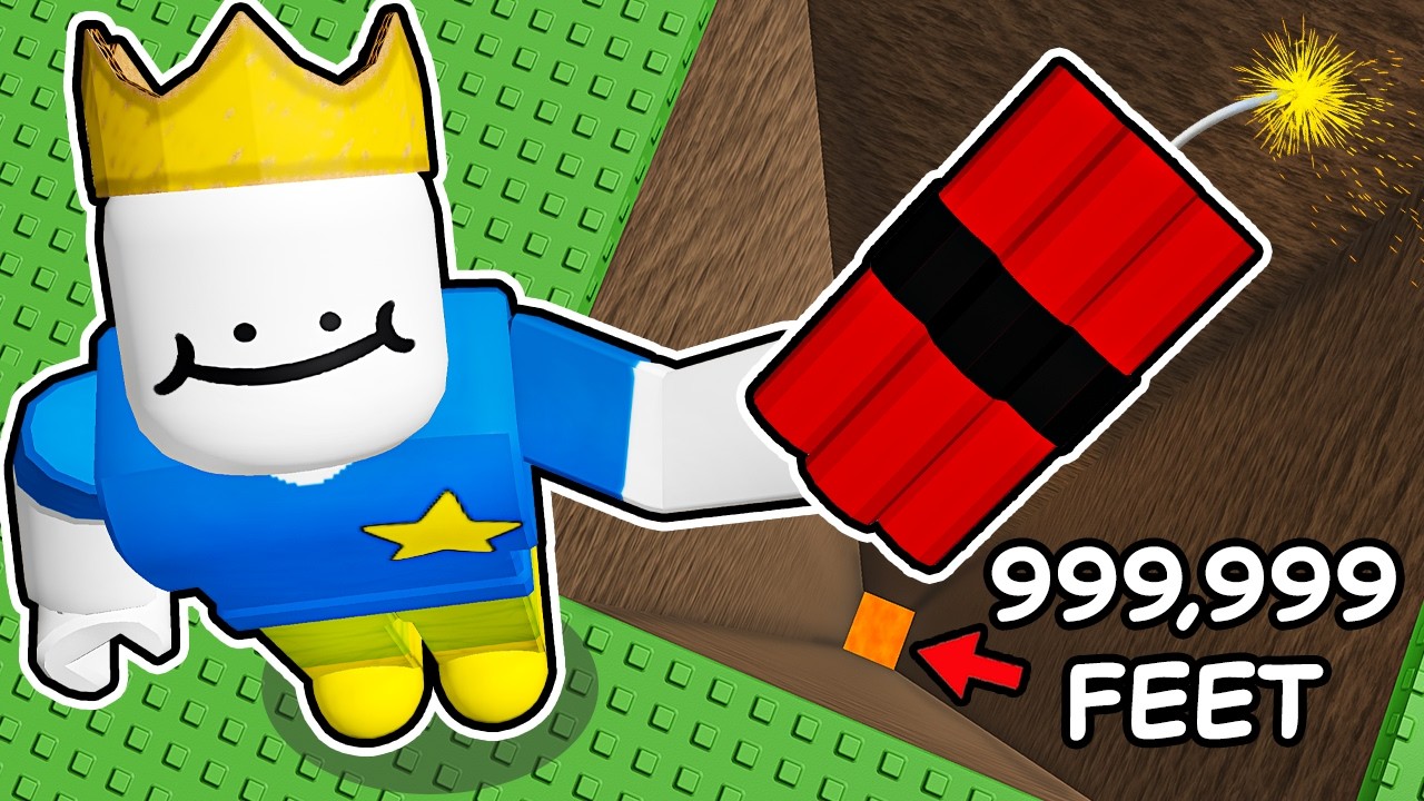 Digging to the CENTER OF THE EARTH Using Bombs in Roblox...