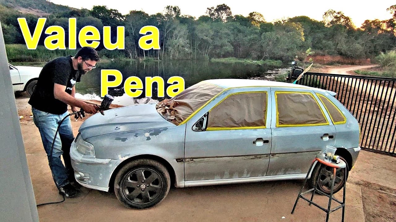 Trocar no Peugeot Deu bom ! Pintei em casa o Gol