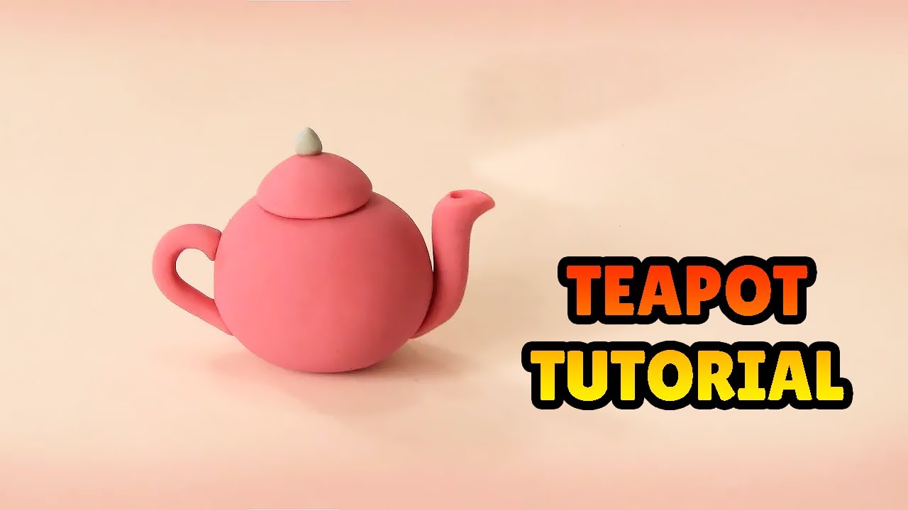 🔴 DIY How to Make a TEAPOT - Polymer Clay, plastilina and Fondant Tutorial