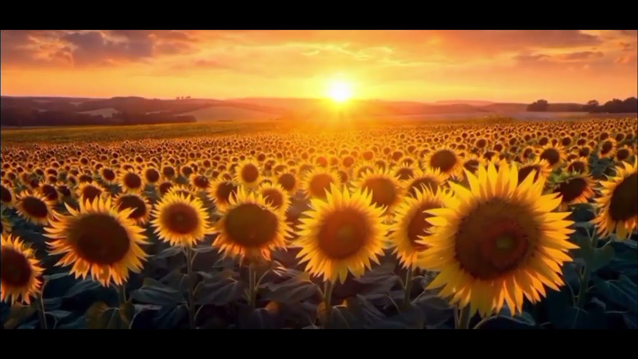 40 MINUTI Di Danza dei Girasoli al Tramonto e musica rilassante 