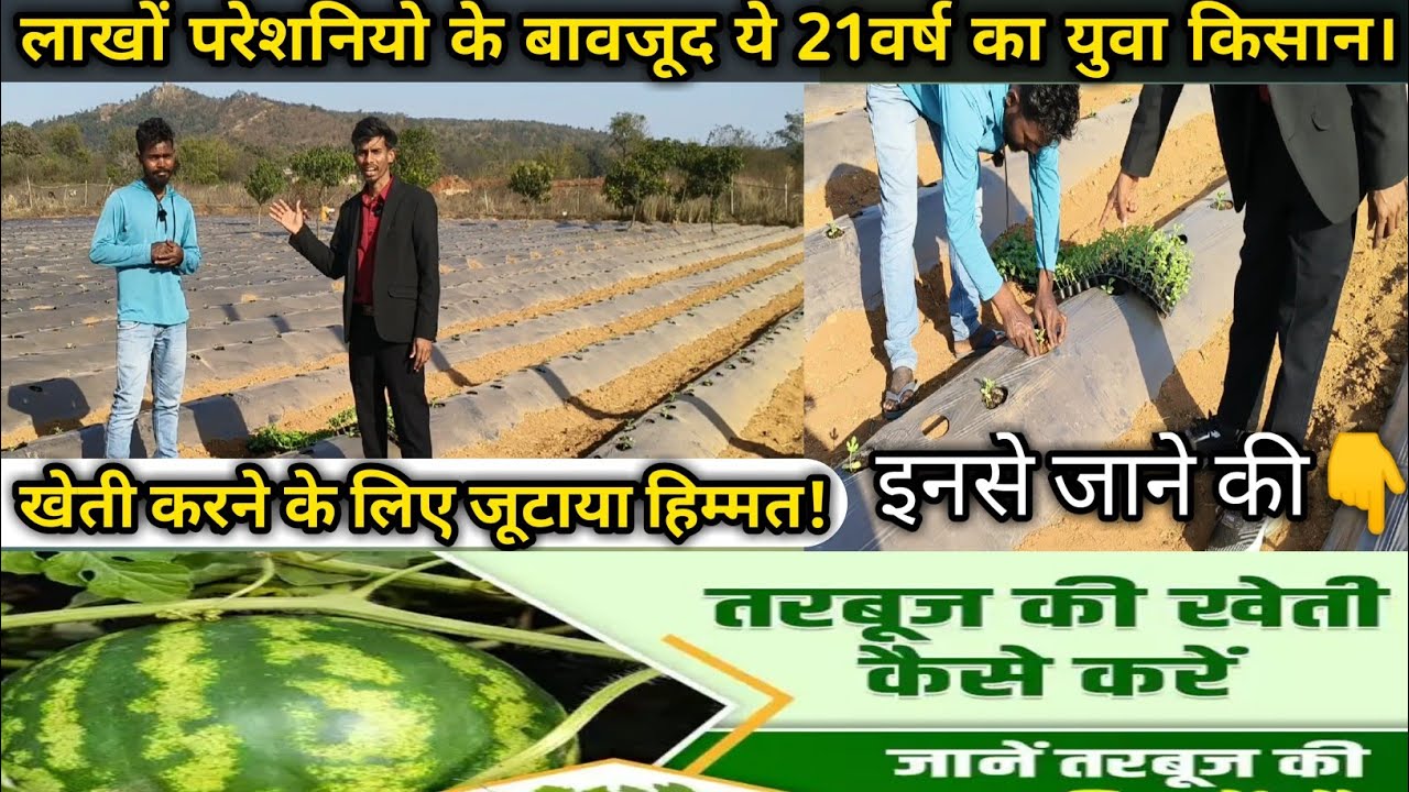 लाखों परेशनियो के बावजूद ये 21वर्ष का युवा किसान।खेती करने के लिए जूटाया हिम्मत!तरबूज कीखेती कैसेकरे