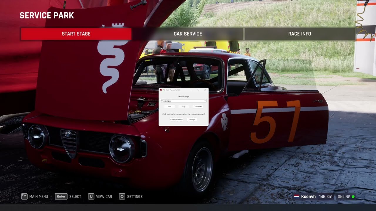 Assetto Corsa Rally custom pacenotes demonstration (Pacenote Pal)