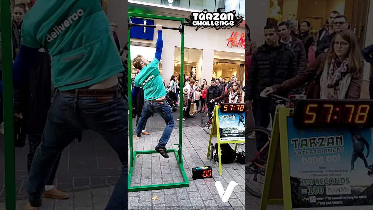 HANG ON THE BAR FOR 100 SEC AND WIN &pound;100! VERY INTERESTING TECHNIQUE AND NEXT TRY! HANG CHALLENGE !