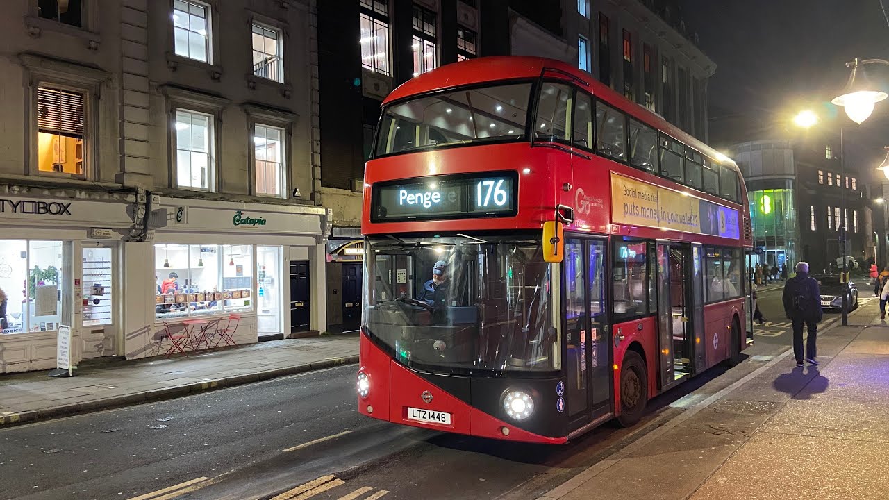 Full Route Visual | London Bus Route 176: Penge to Tottenham Court Road 