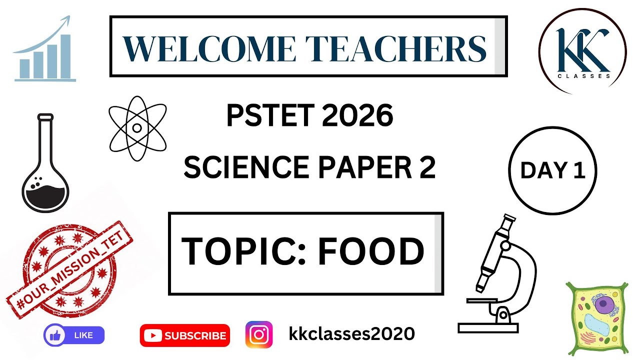 Day 1 || PSTET science paper 2 || Topic food ||