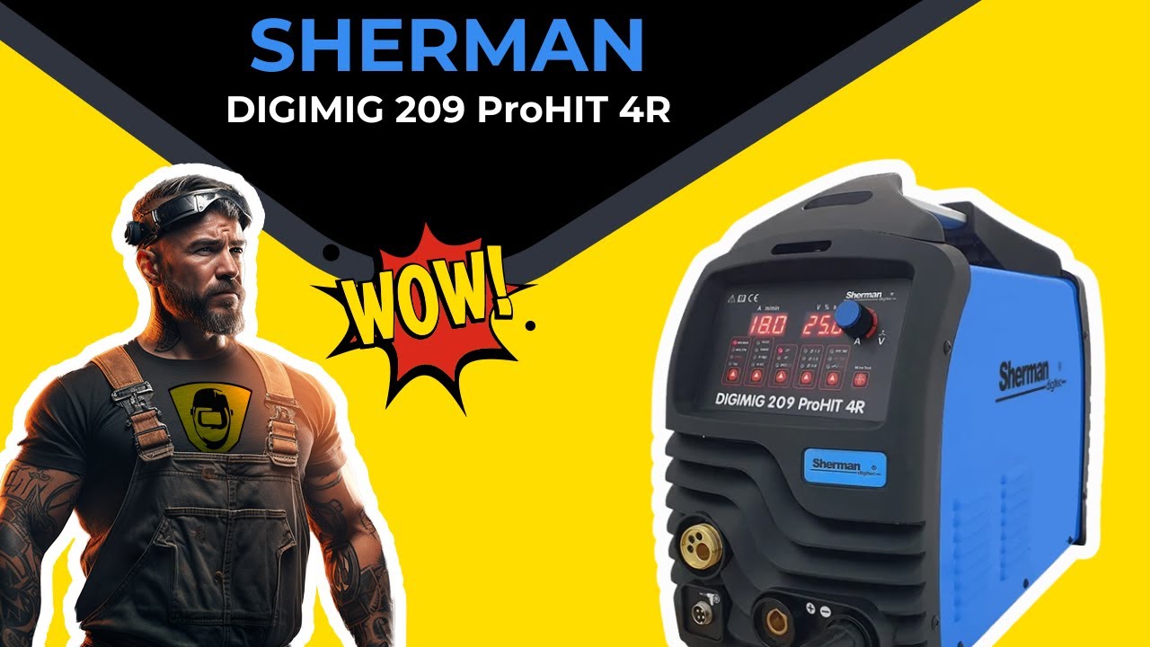 Spawarka Sherman DIGIMIG 209 ProHIT 4R - szybka prezentacja spawarki, jak ustawić migomat sherman