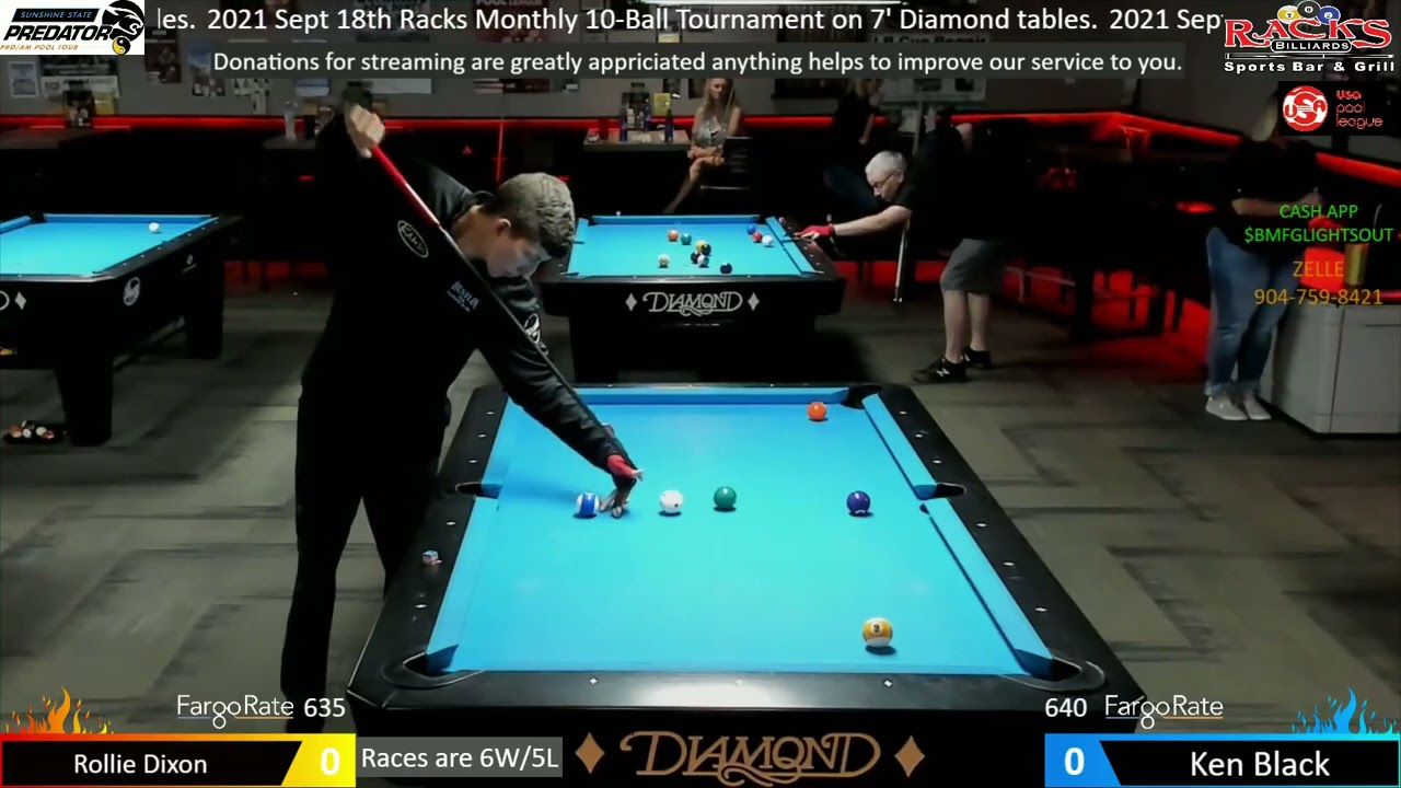 Jessica Barnes vs Justin Toye | 2021 Racks Billiards Sanford, FL Monthly 10-Ball  9/18 Match #4